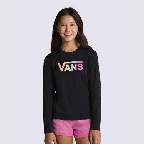 Vans Kids Flying V Sun Long Sleeve Tee (black)