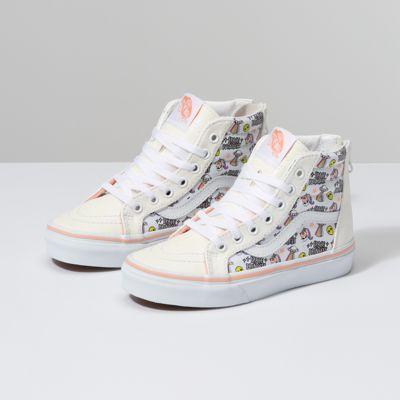Vans Kids Unicorn Alien Sk8-hi Zip (glitter/true White)