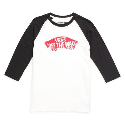 Vans Boys Otw Raglan T-shirt (white/black/red) T-shirts: Medium