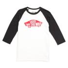 Vans Boys Otw Raglan T-shirt (white/black/red) T-shirts: Medium