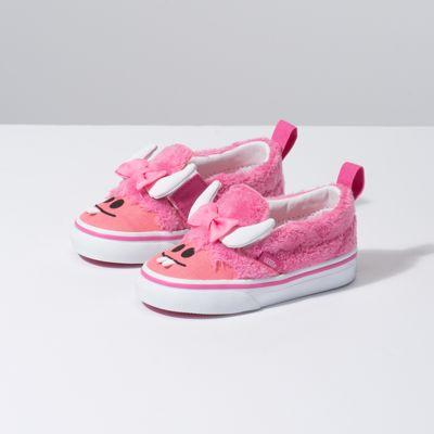 Vans Toddler Little Monsters Slip-on V (carmine Rose/strawberry Pink)
