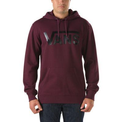 Vans Mens Shoes Skate Shoes Mens Shoes Mens Sandals Classic Pullover Hoodie (port/black)