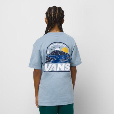 Vans Kids Vans Snowy Peak Scence T-shirt (ashley Blue)