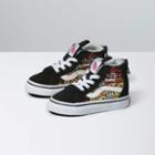 Vans Toddler Santa Flame Sk8-hi Zip Shoe (black)
