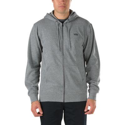 Vans Mens Shoes Skate Shoes Mens Shoes Mens Sandals Core Basics Zip Hoodie Iv (graphite Heather)