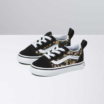 Vans Toddler Rose Dreams Old Skool Elastic Lace (black/white)