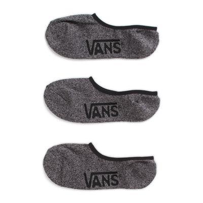 Vans Classic Super No Show Socks 3 Pair Pack (black Heather)