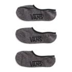 Vans Classic Super No Show Socks 3 Pair Pack (black Heather)