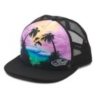 Vans Beach Girl Trucker Hat (dolphin Beach Black/true White)