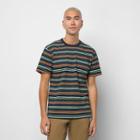 Vans Bexley Multi Stripe Knit Shirt (dress Blues/botanical Garden)