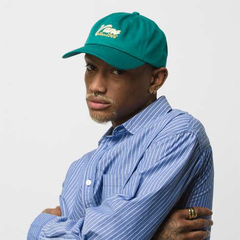 Vans Wilbar Curved Bill Jockey Hat (deep Teal)