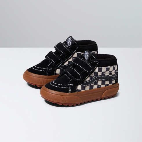 Vans Toddler Sk8-mid Reissue V Mte-1 Shoe (checkerboard Black/marshmallow)