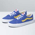 Vans Leather Sk8-low (baja Blue/cyber Yellow)
