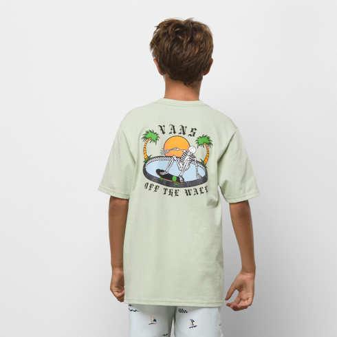 Vans Kids Layback Palms T-shirt (celadon Green)