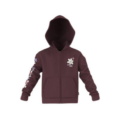 Vans Little Kids Winter Floral Full Zip Hoodie (catawba Grape)