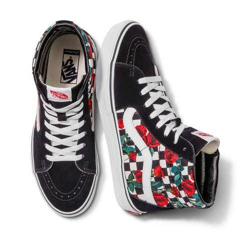 Vans Customs Checkerboard Roses Sk8-hi (customs)