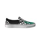 Vans Customs Green Flame Checkerboard Slip-on (customs)