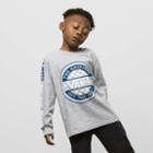 Vans Little Kids Cirlced Checker Long Sleeve T-shirt (athletic Heather)