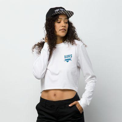 Vans Sound Checker Long Sleeve Crop Tee (white)