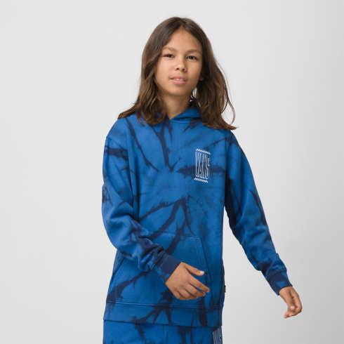 Vans Kids Tie Dye Pullover Hoodie (true Blue)