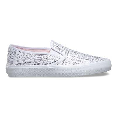 Vans Slip-on Sf (leila Quotes/barely Pink)