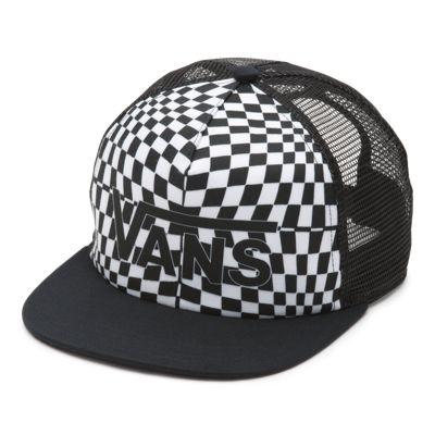 Vans Spring Break Trucker Hat (black Warp Check)