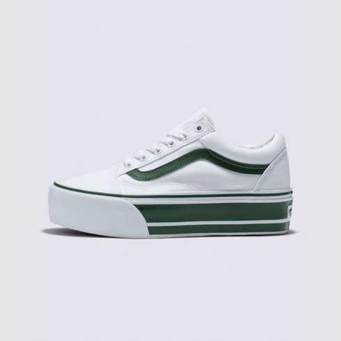 Vans Sport Stripes Old Skool Stackform Shoe (green/true White)