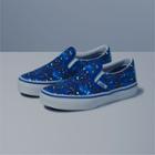 Vans Kids Galactic Glow Classic Slip-on Shoe (nautical Blue/true White)