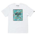 Vans Boys Print Box T-shirt (white-baltic Decay Palm)