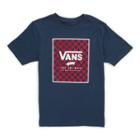 Vans Boys Print Box Tee (dress Blue-checkerboard)