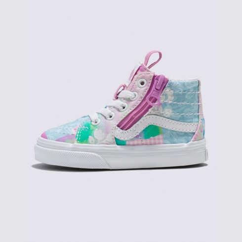 Vans Toddler Sunny Day Sk8-hi Side Zip Tapered Vr3 Shoe (multi/true White)