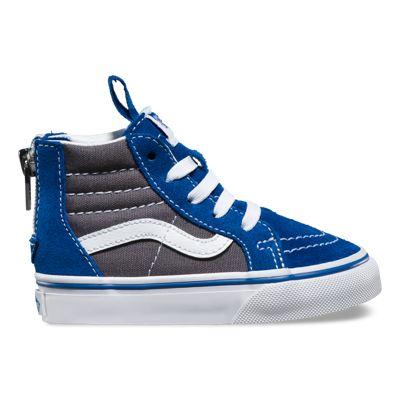 Vans Toddlers Sk8-hi Zip (true Blue/asphalt) Kids Shoes