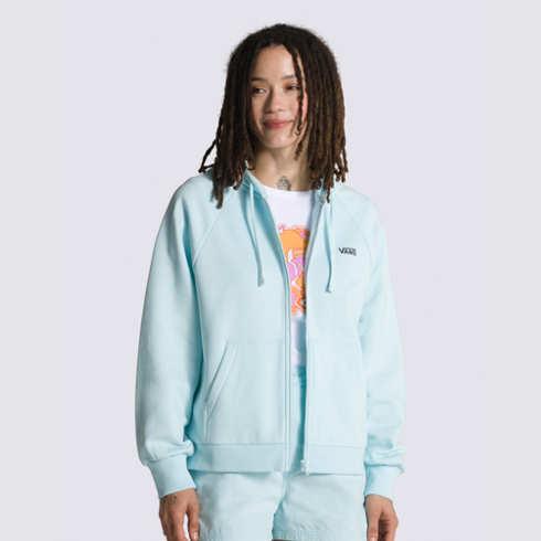 Vans Flying V Cocoon Fleece Zip Hoodie (blue Glow)