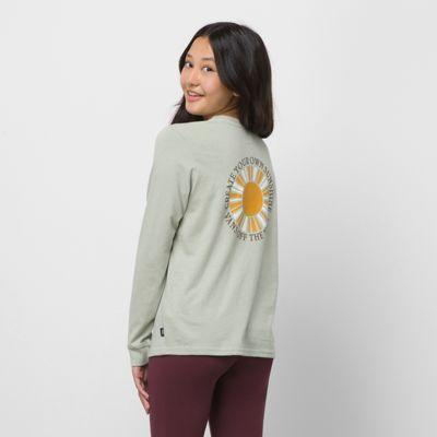 Vans Kids Shiner Long Sleeve Bff Tee (desert Sage)