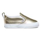 Vans Toddler Muted Metallic Slip-on V (gold/true White)