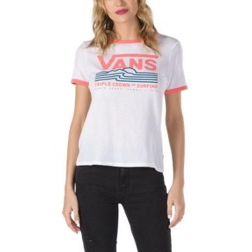 Vans 2018 Vtcs Logo Ringer Tee (white Dubarry)