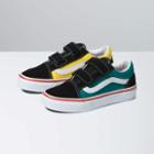 Vans Kids Old Skool V (color Block Black/multi)