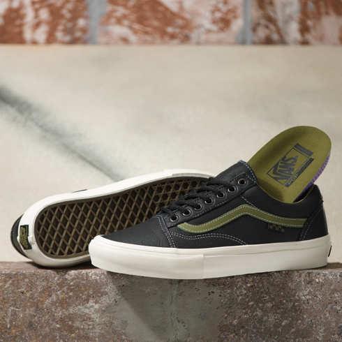 Vans Butter Leather Skate Old Skool (black/green)