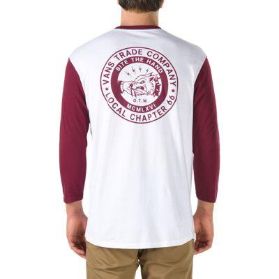 Vans Feed The Hand T-shirt (white Burgundy)