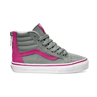 Vans Kids Sk8-hi Zip (monument/very Berry)