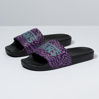 Vans Mens Warp Check Slide-on (dewberry/black)