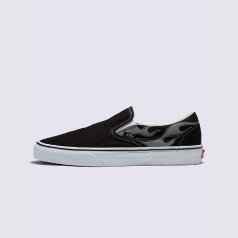 Vans Reflective Flame Classic Slip-on Shoe (black)