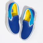 Vans Kids V Arcade Slip-on (dresden Blue/true White)