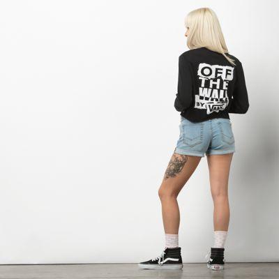 Vans Ripped Otw Long Sleeve Cropped T-shirt (black)