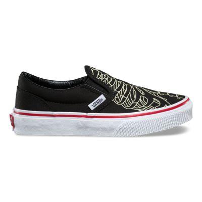Vans Kids Skeleton Slip-on (glow/black)
