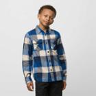 Vans Kids Box Flannel Buttondown Shirt (true Blue/oatmeal)