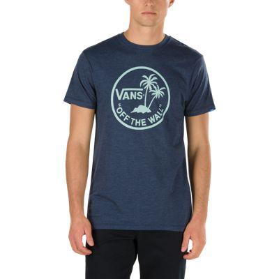 Vans Dual Palm Island T-shirt (navy Heather-split Green)