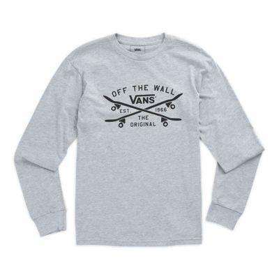 Vans Boys Skate Lock Up Long Sleeve T-shirt (athletic Heather)