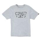 Vans Boys Full Patch Fill T-shirt (athletic Heather Peace Out Floral)