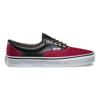 Vans Leather Plaid Era (rhubarb/black)